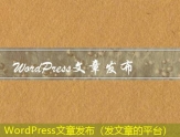 WordPress文章发布（发文章的平台）