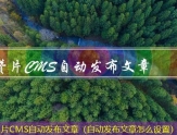 赞片CMS多网站发布文章（想发布自己的文章）